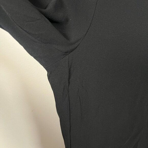 Eileen Fisher Silk Georgette Crepe Pants Size 8 Petite Black Side Stripe Career - Picture 7 of 10